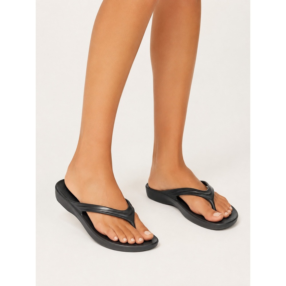 OOFOS OOriginal Arch Support Black Recovery Flip Flop Sandals 10 EU 41